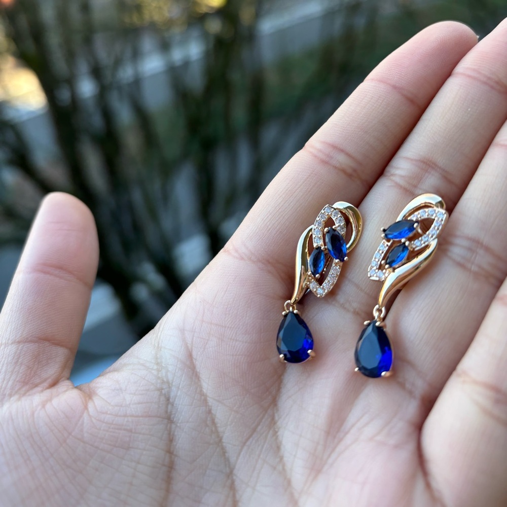 Romantic Crystal Dangle Earrings Water Cut Zirconia Women Party Gift Sparkle